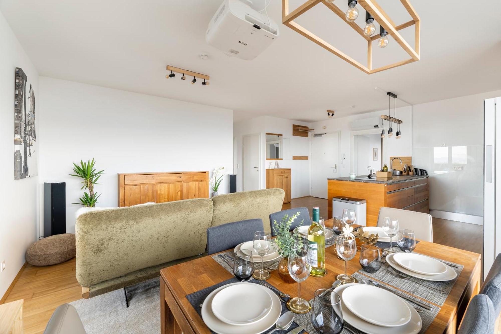 Edler Wohnraum Panoramablick 3 Sz Boxspringbetten, E-Ladestation, Kaffeevollautomat, Klima, Lift, Terrasse & 2Xtg Graz Dış mekan fotoğraf